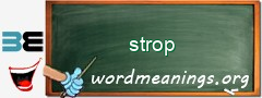 WordMeaning blackboard for strop